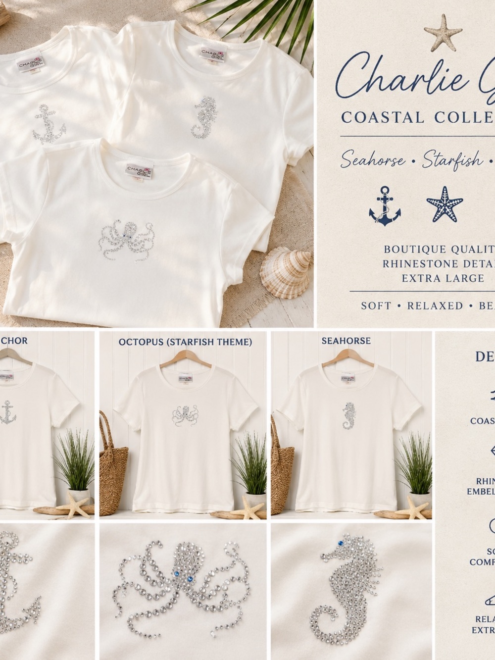 Charlie Girl Coastal Graphic Tee Bundle